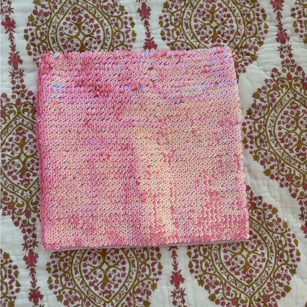 Pink Sequin Tube Top
